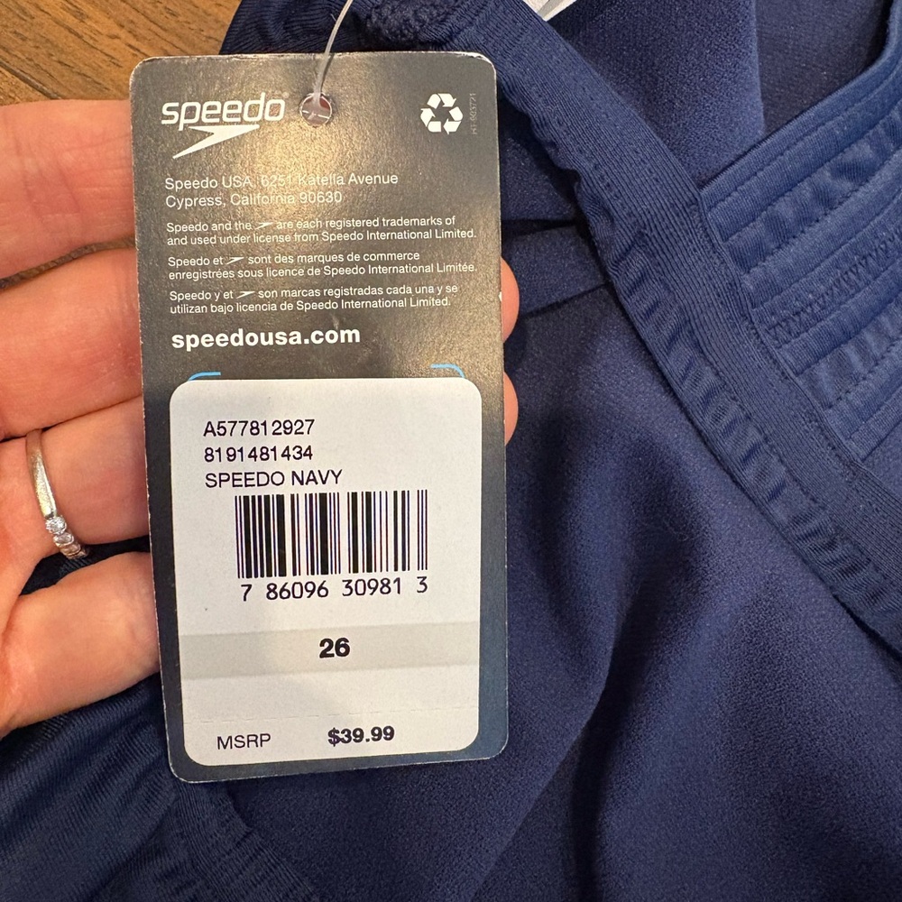 New Speedo Swimsuit One-piece Competition Pro Navy-Blue Women's Size 26 - Picture 4 of 4